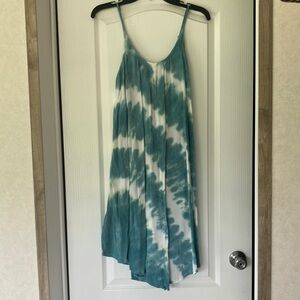 Knox Rose Blue and White Tie-Dye Dress